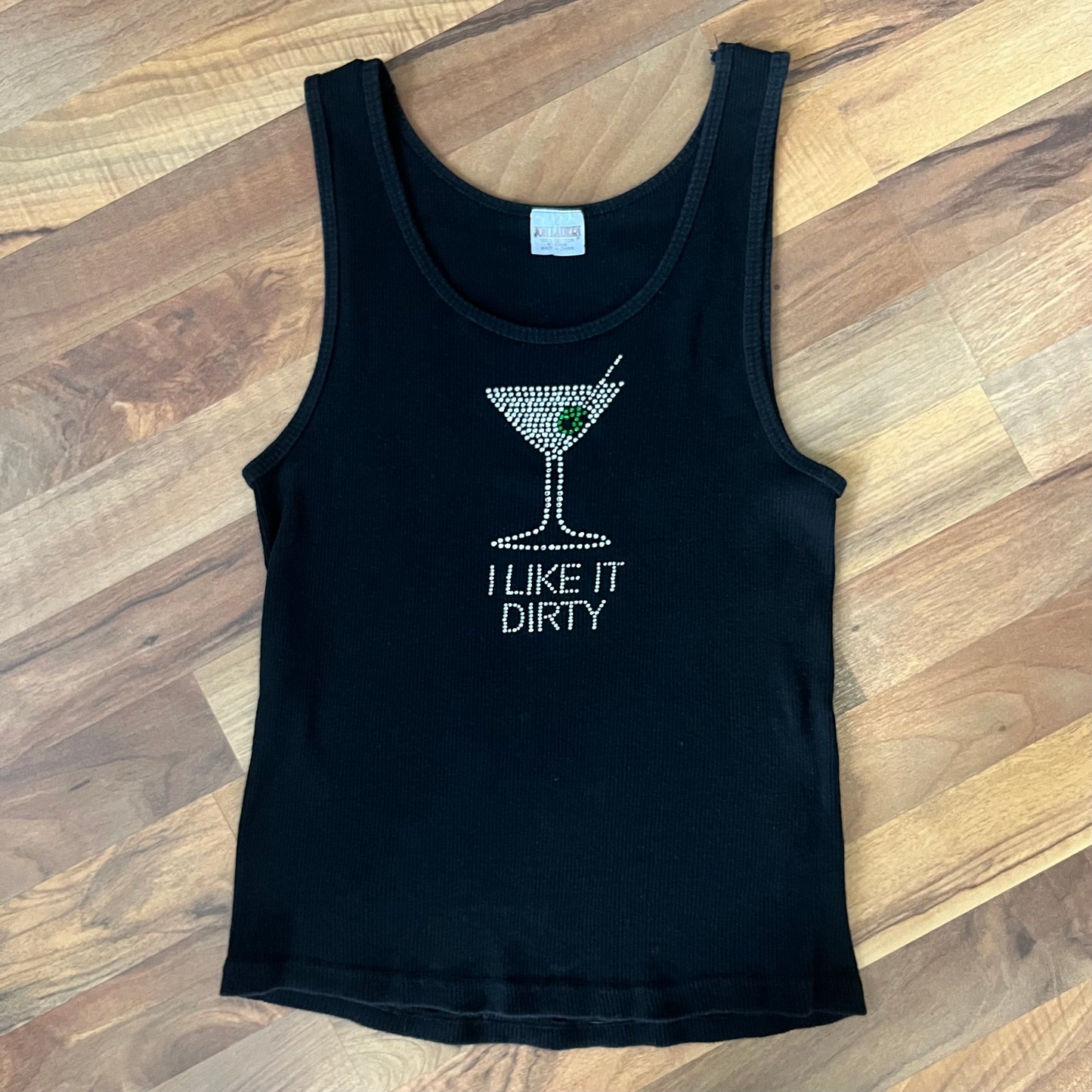 Vintage Bedazzled Martini Tank | Women's L