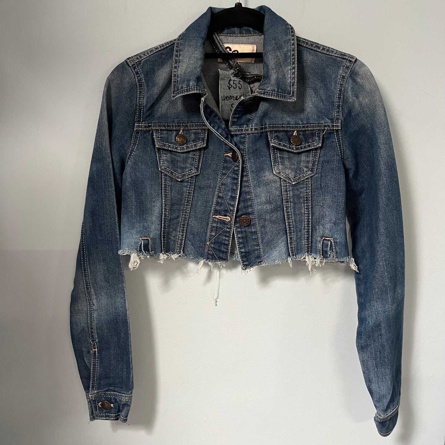 OSU Cropped Denim Jacket | Women's XS