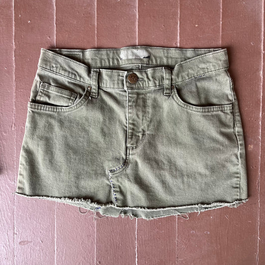 Army Green Lee Mini Skirt | W: 28