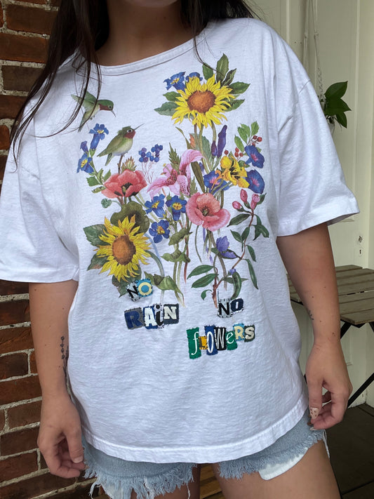 Vintage NO RAIN NO FLOWERS Ransom Tee | Women's XL