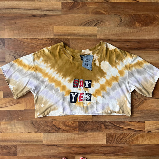 Oversized Cropped SAY YES Ransom Tee | One Size
