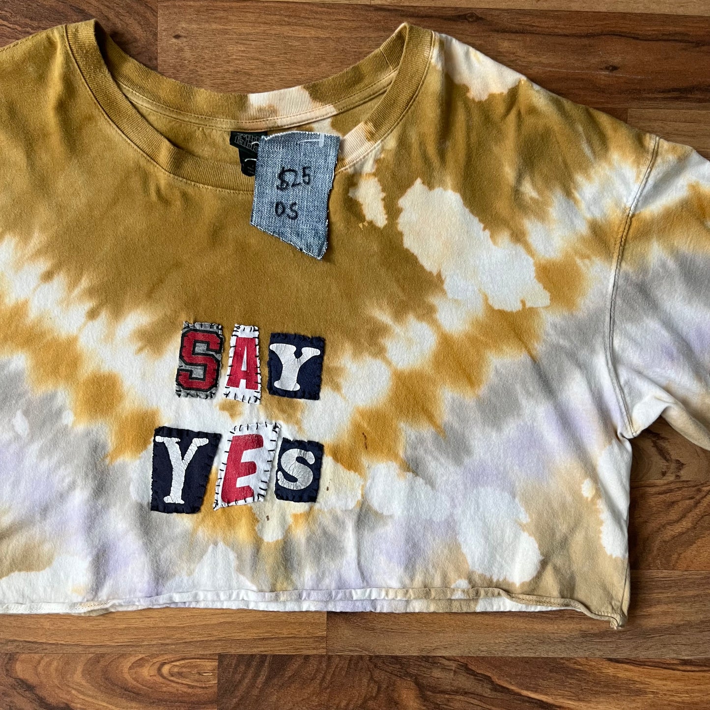 Oversized Cropped SAY YES Ransom Tee | One Size