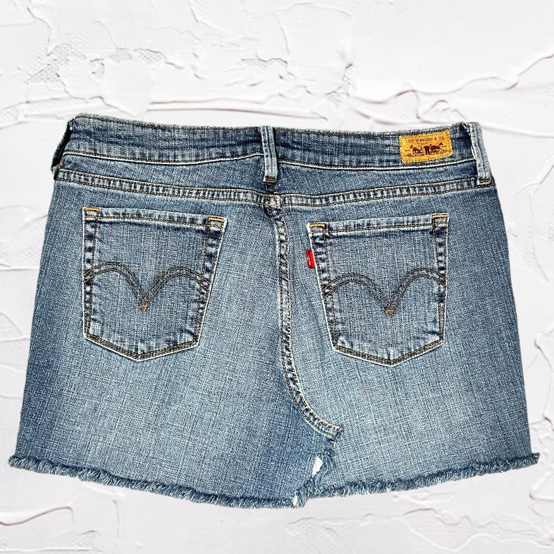 Vintage Cowboy Levi's 545 Low-Mid Rise Mini Skirt | W: 32