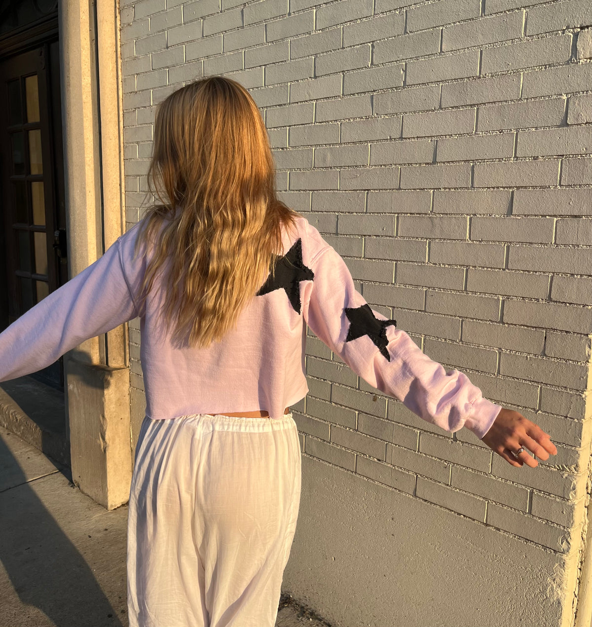 Starry Pink Crewneck | S