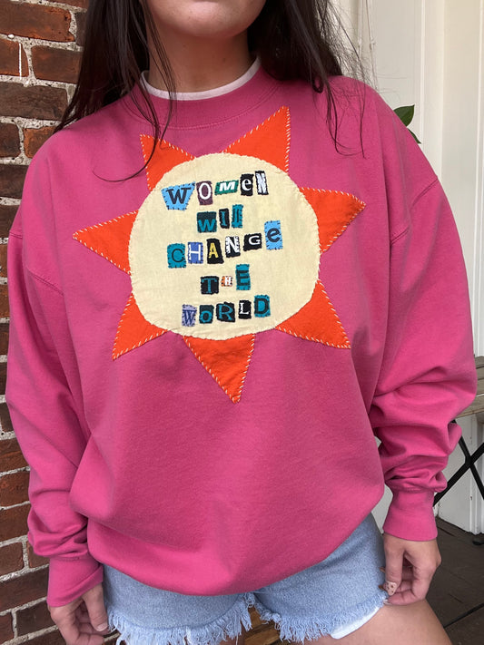 Vintage Upcycled Sunshine Crewneck | Women's Large