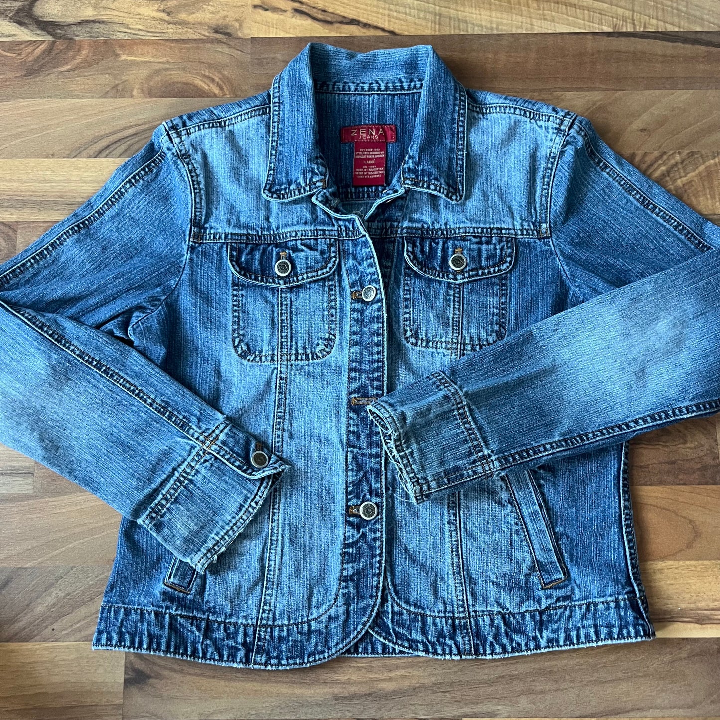 BE HOT MAKE ART Y2k Denim Jacket | Women's Large
