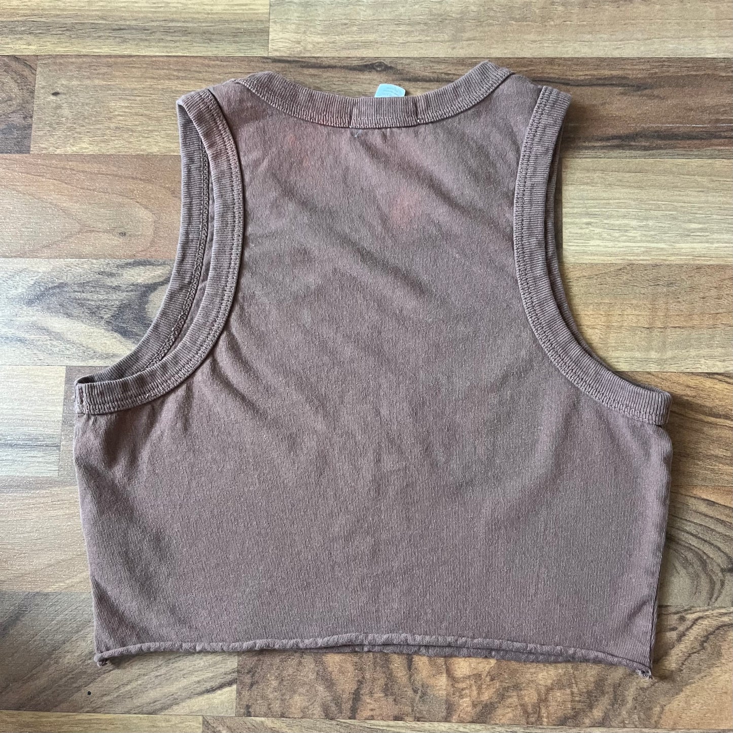 earthy mushroom cropped tank | XS