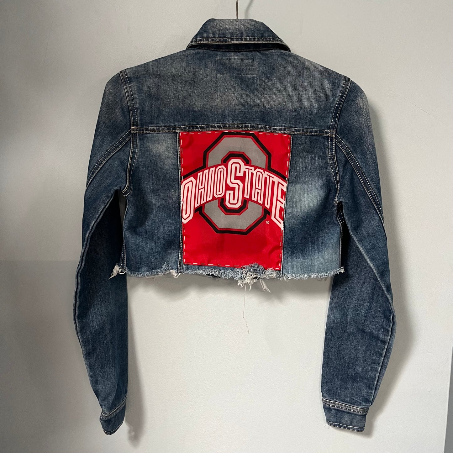 OSU Cropped Denim Jacket | Women's XS