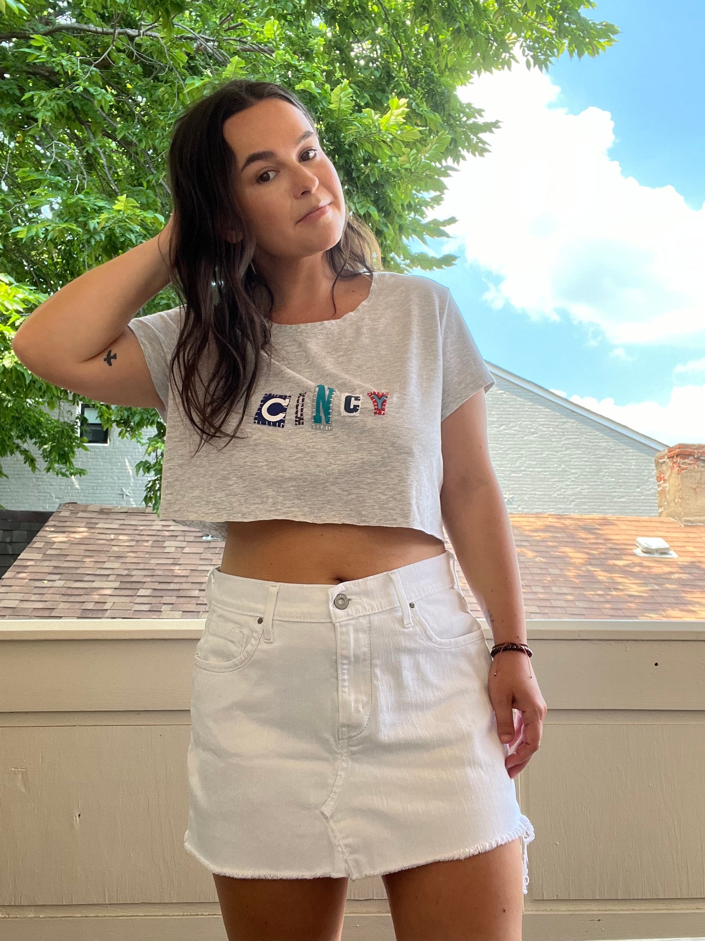 Levi's White High Rise Mini Skirt | W: 32