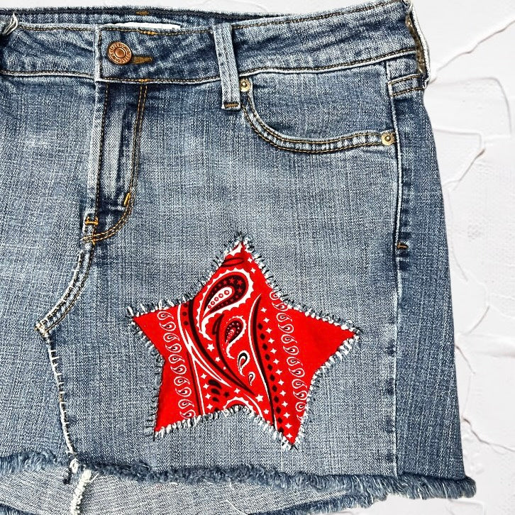 Vintage Cowboy Levi's 545 Low-Mid Rise Mini Skirt | W: 32