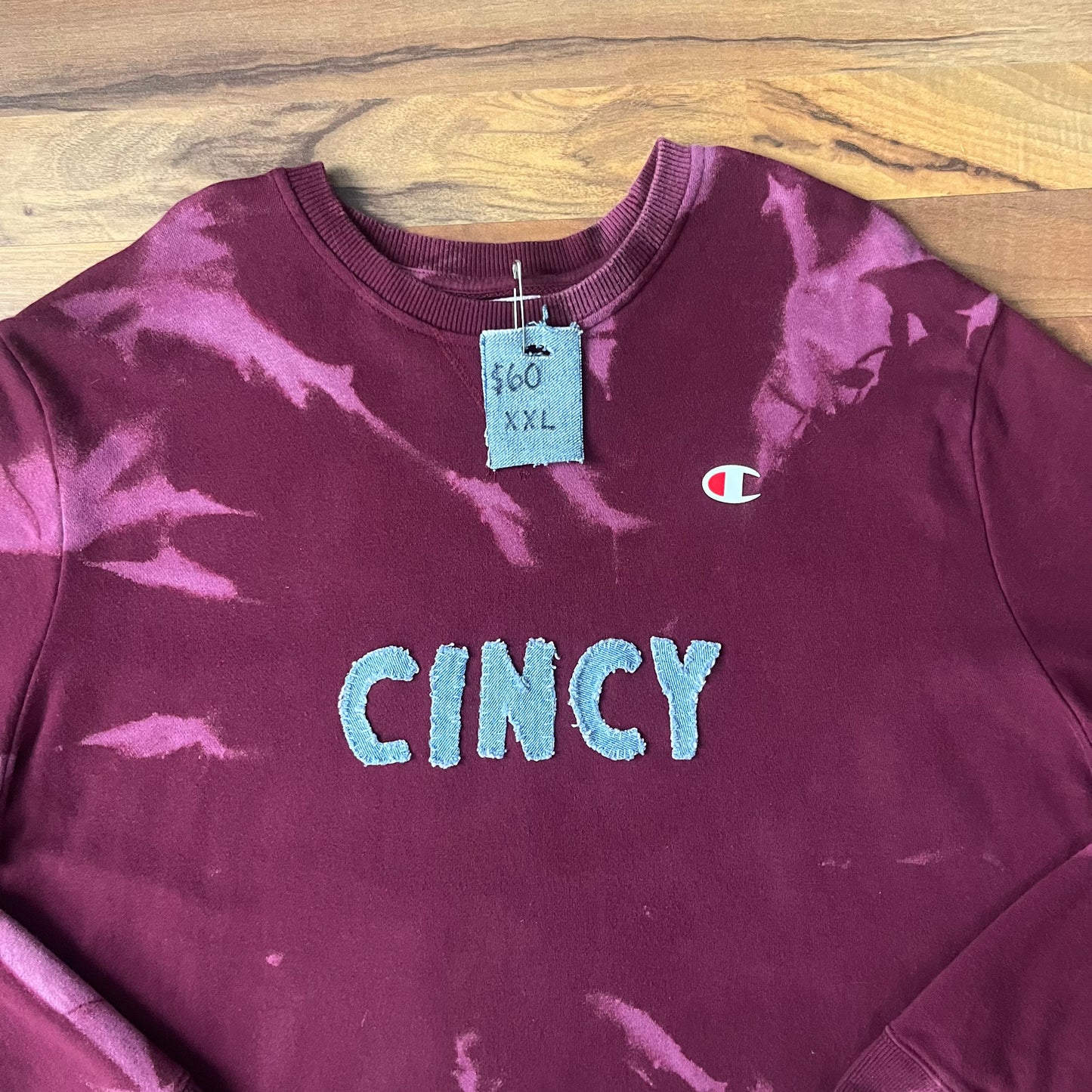 Bleached CINCY Crew | XXL