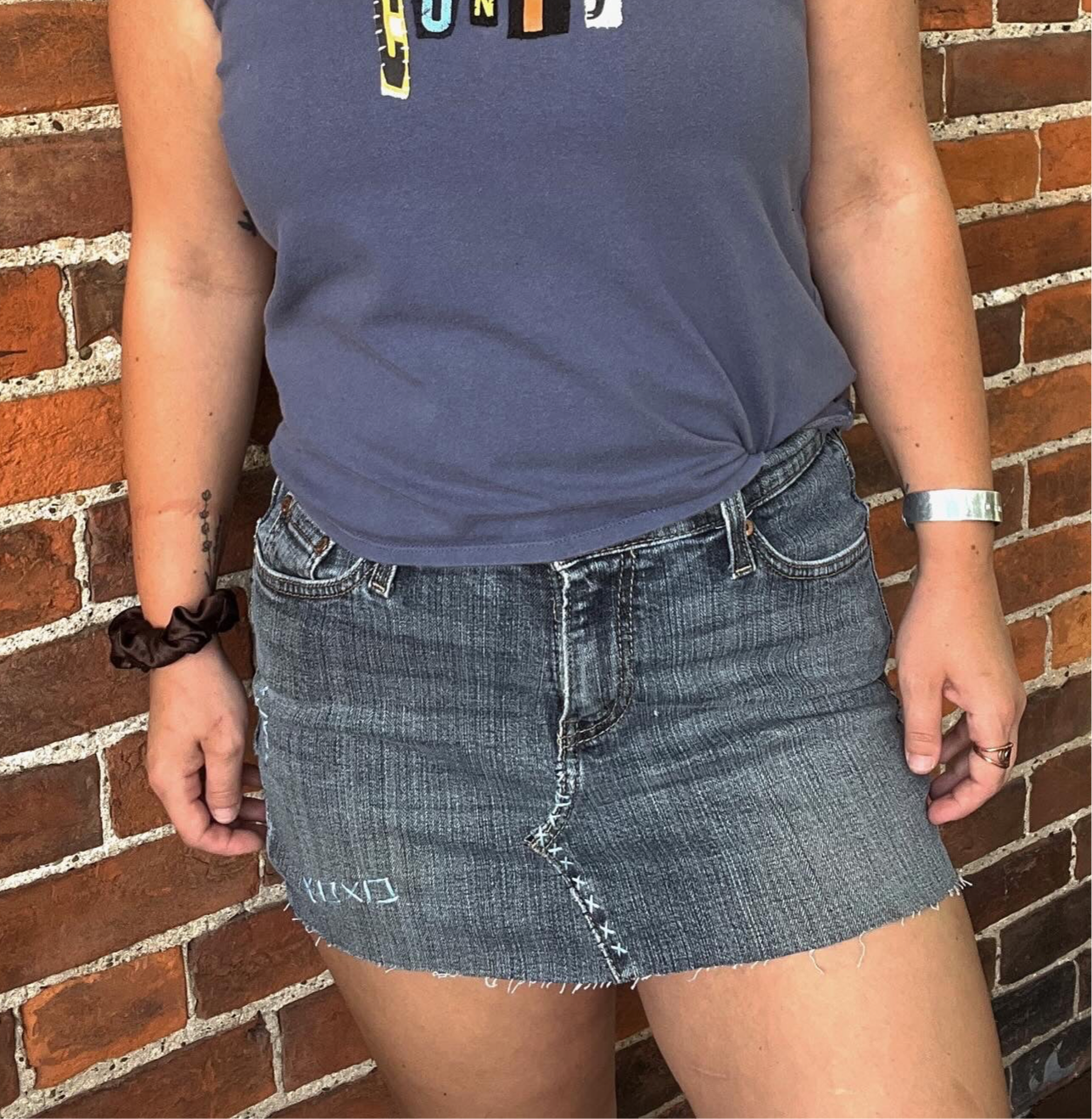 Levi's Upcycled Mini Skirt | W: 30