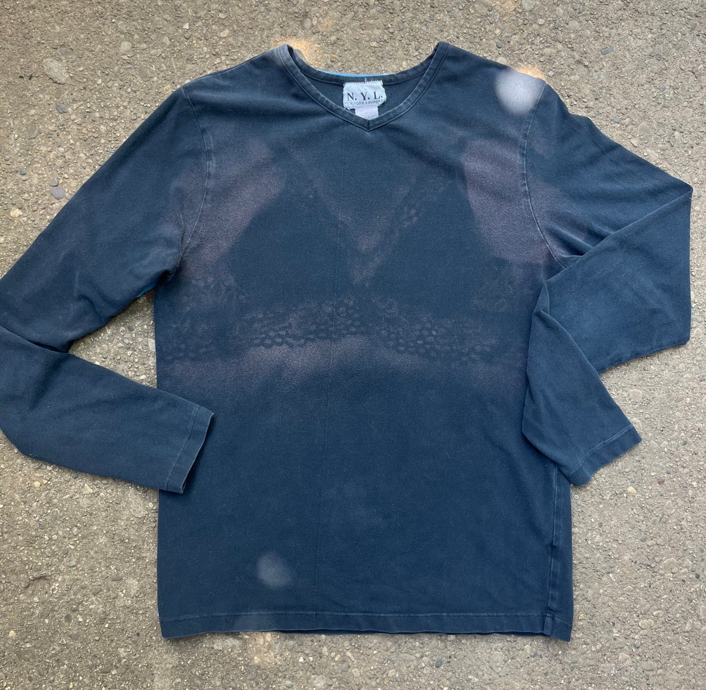 Lacey Bleached Vintage Black Tee | Women's M