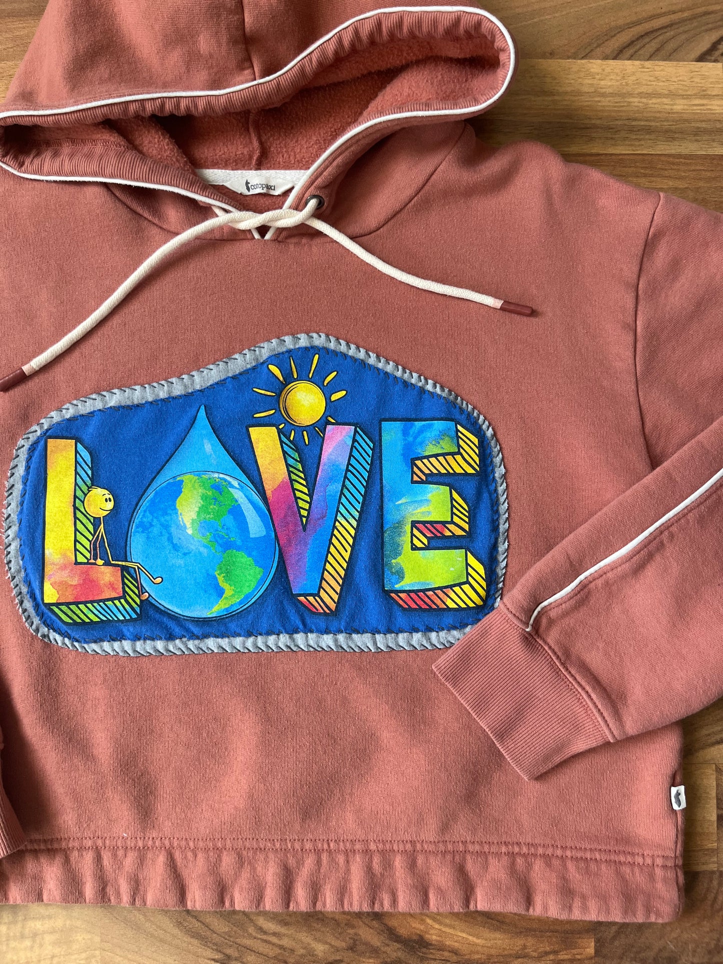 Upcycled Earth Day Cropped Hoodie | Women's Large