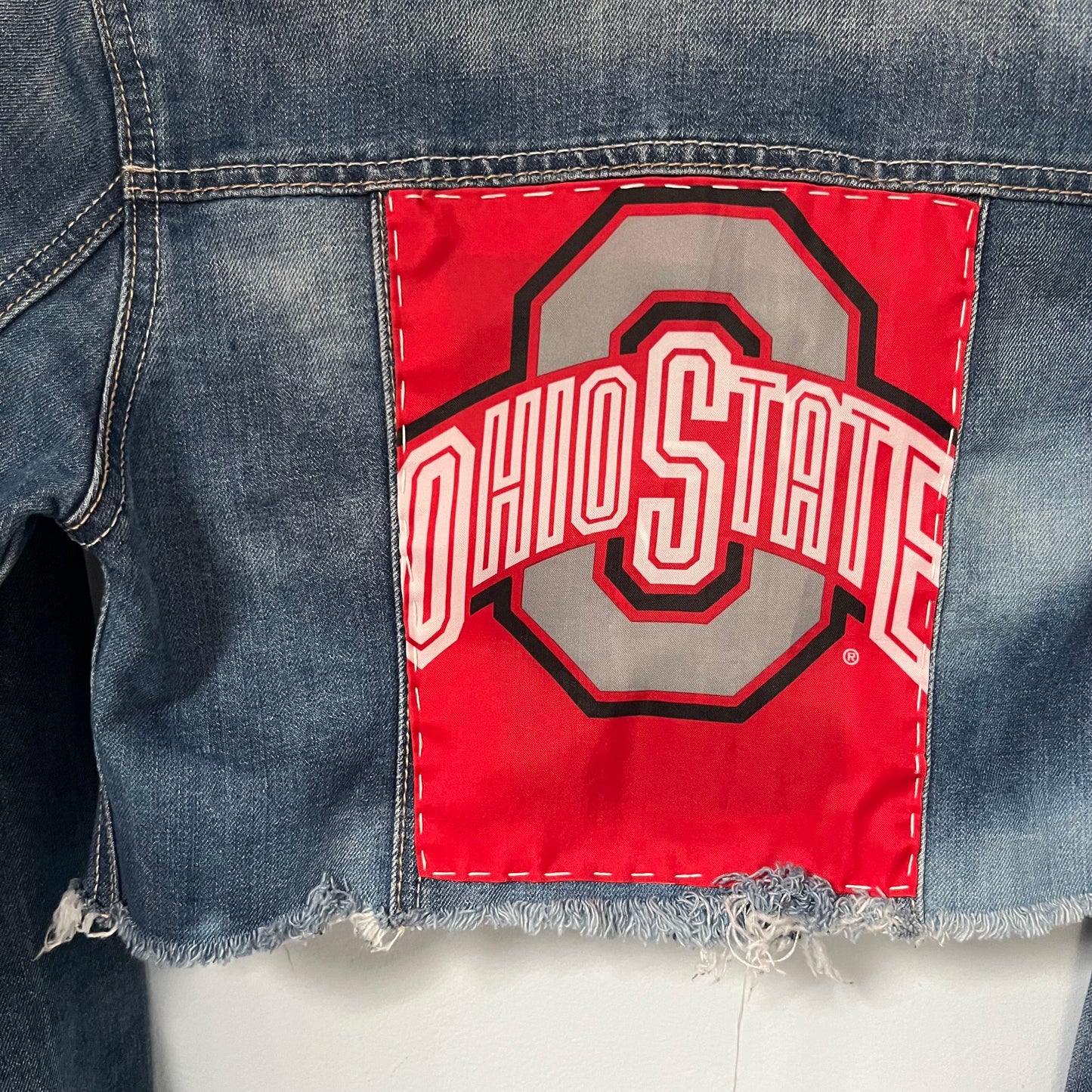 OSU Cropped Denim Jacket | Women's XS