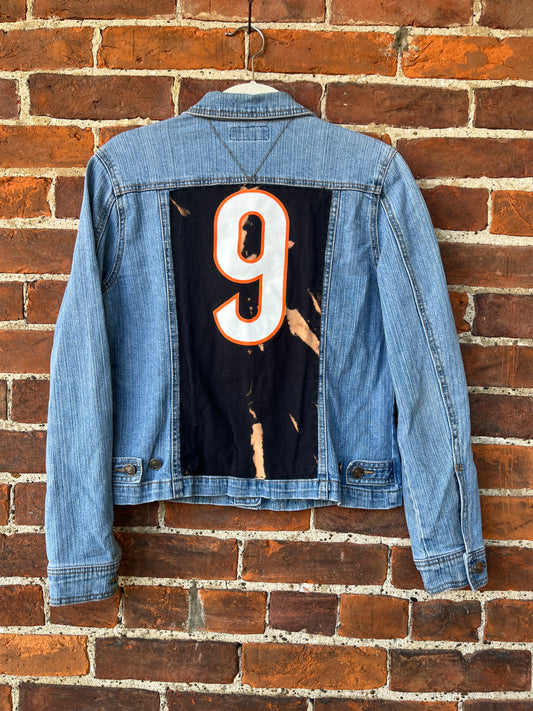 Bengals #9 Burrow Denim Jacket | Women's M