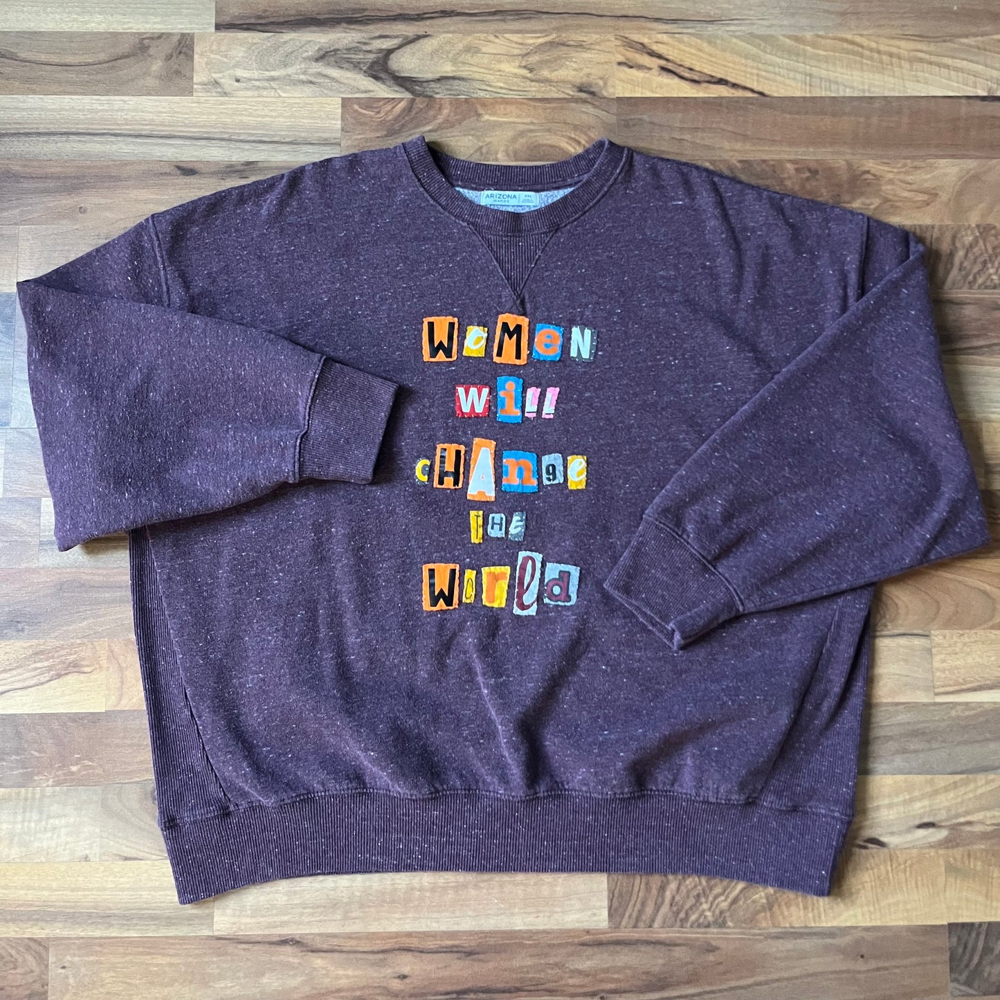 Maroon WOMEN WILL CHANGE THE WORLD Ransom Crew | 2XL