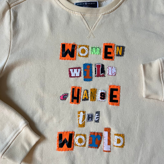 Yellow WOMEN WILL CHANGE THE WORLD Ransom Crew | Women's M