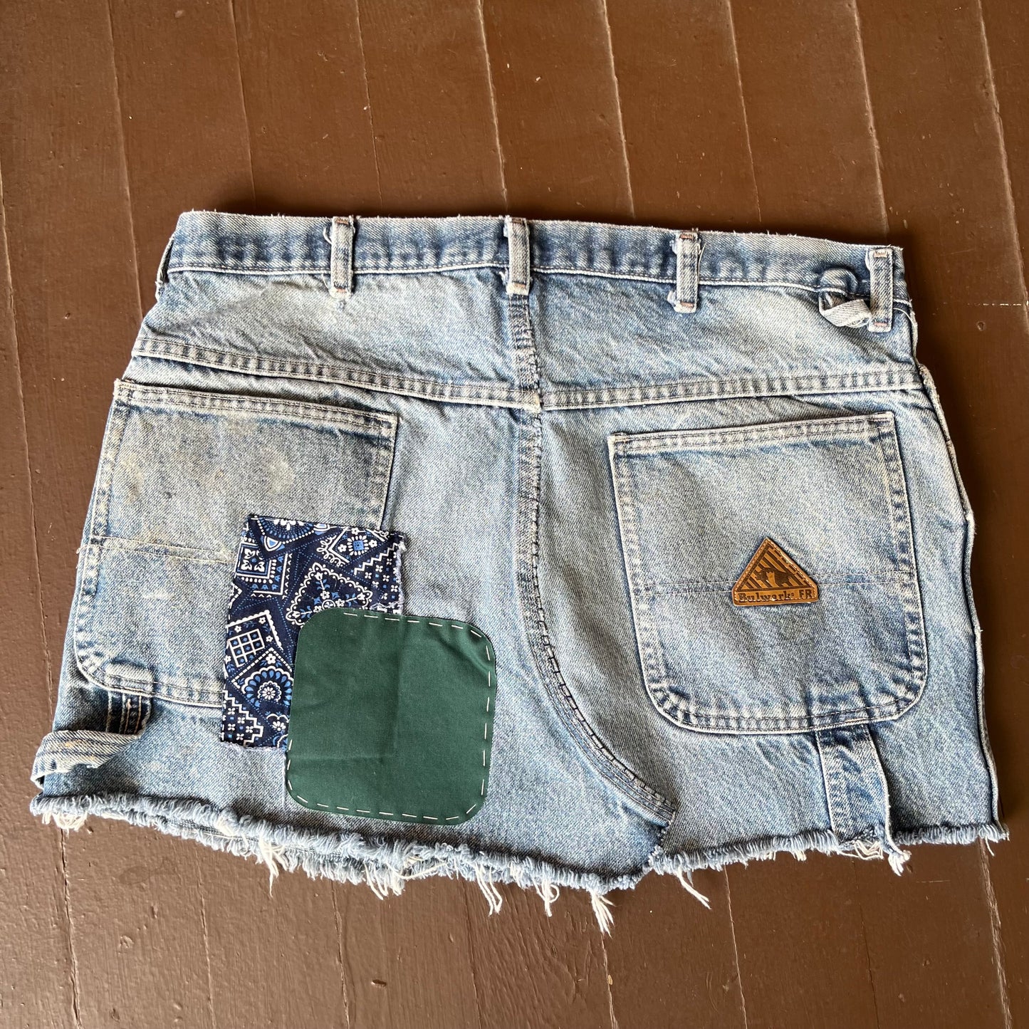 Patchwork Upcycled Skirt | W:36