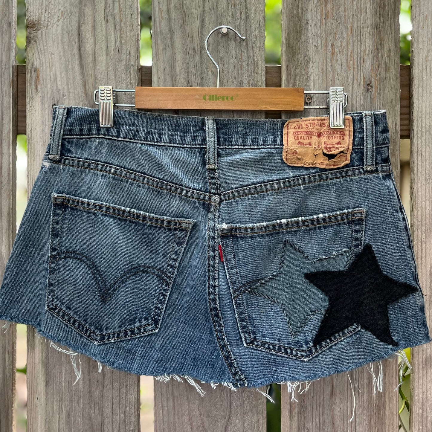 Low-Rise Patchwork Levi's Mini Skirt | W: 33