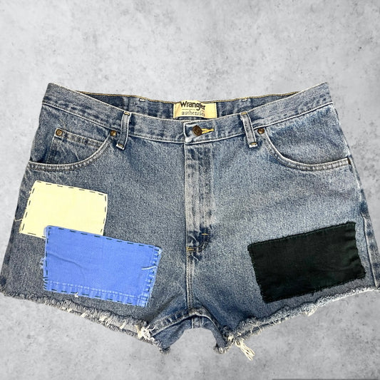 Patchwork Wrangler Cut-Offs | W: 38