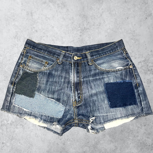 Levi's Denim Patchwork Cut-Offs | W: 34