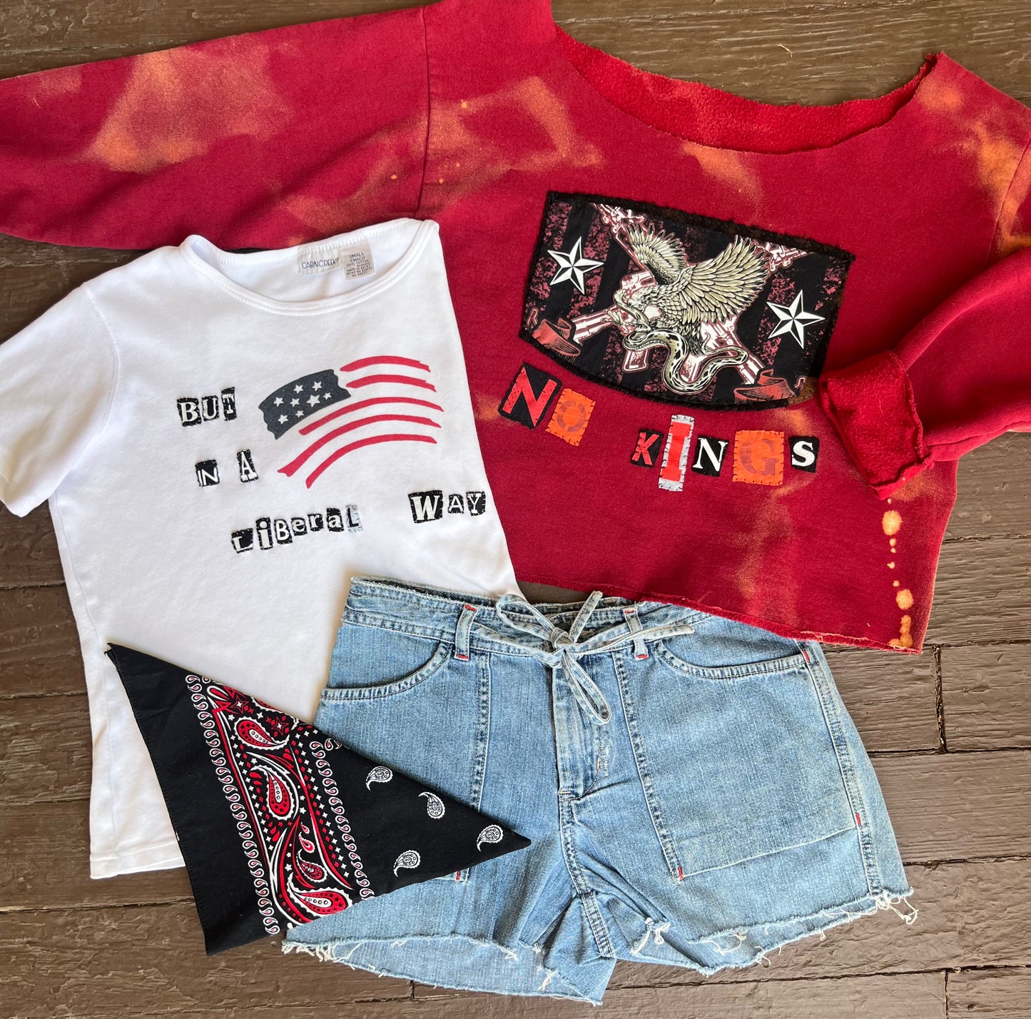 NO KINGS Reworked Vintage Crew | M