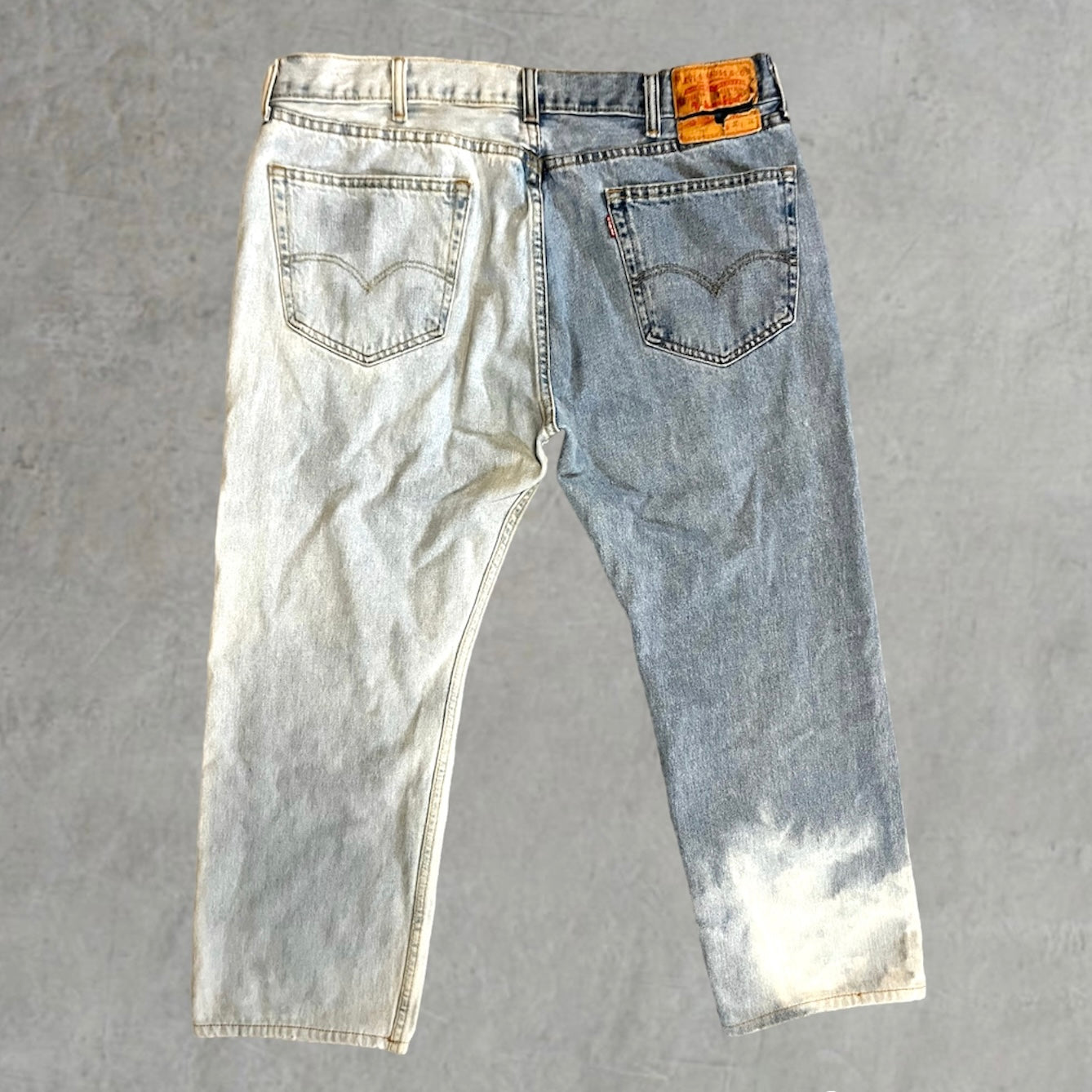 Light Wash Levi's 505 Split Leg Bleach Jeans | Waist 38