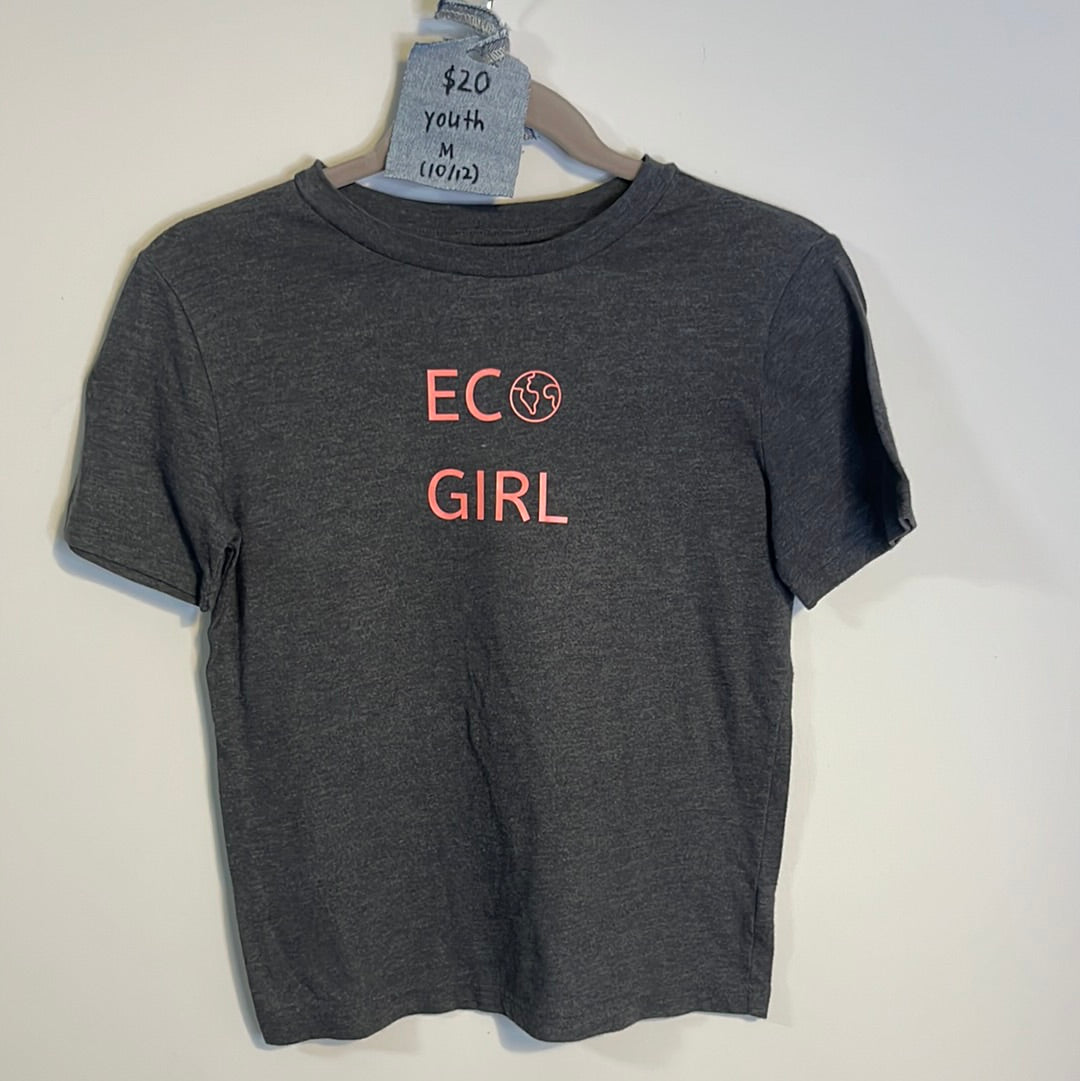 Gray Eco Girl Tee | Youth M