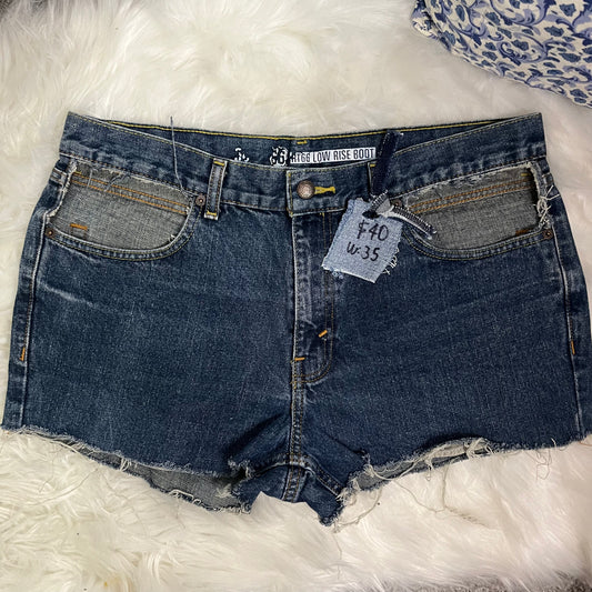 Dark Wash Cut-Out Pockets | Waist 35