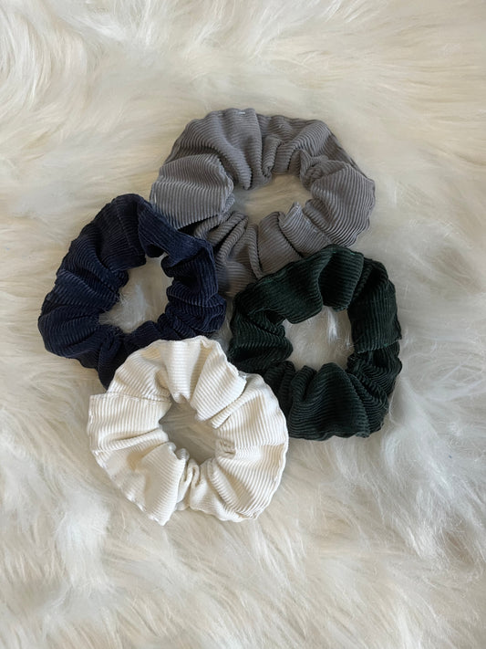 Corduroy Basics Scrunchie 4 Pack