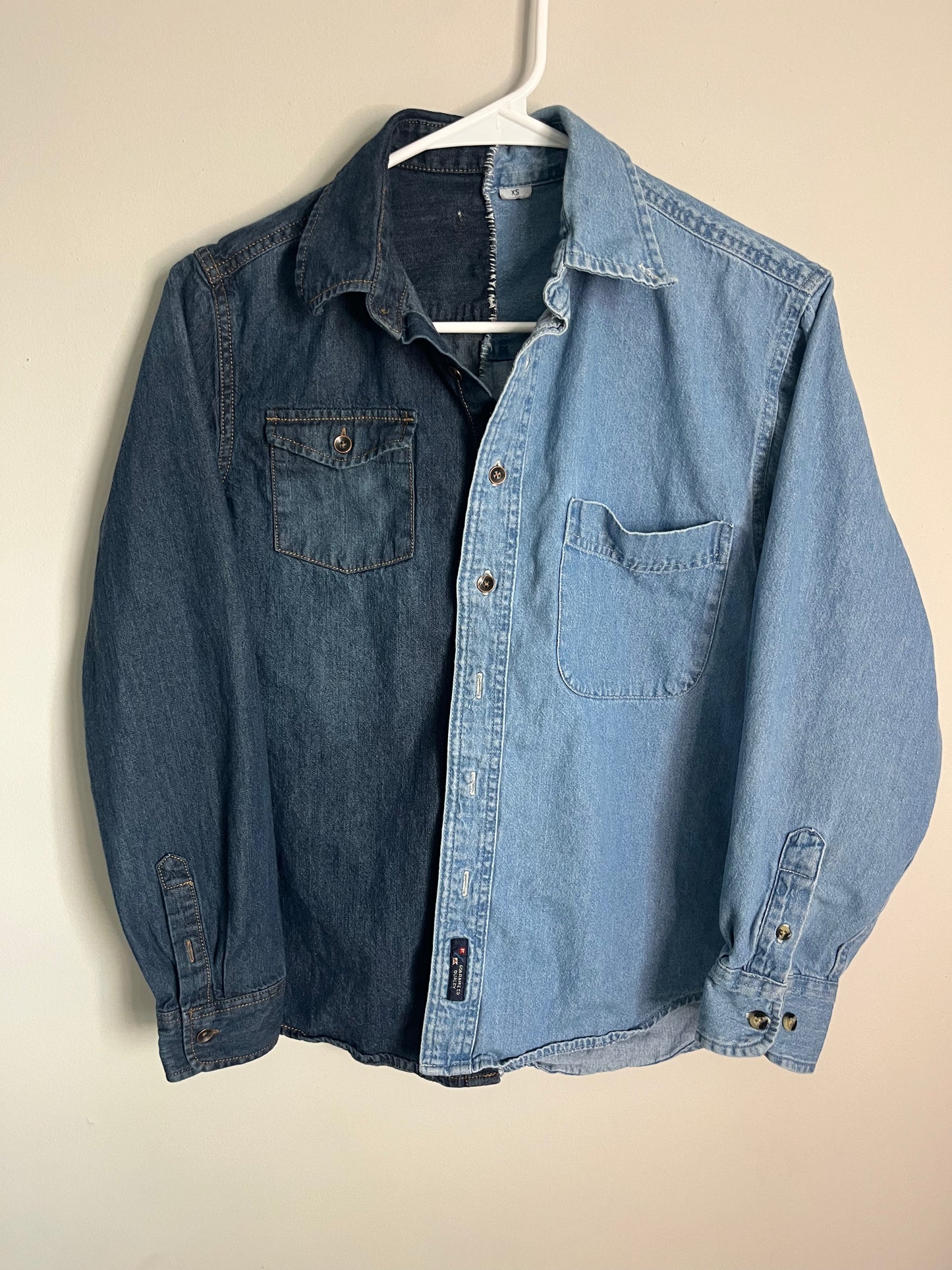 Split Denim Button-Down | XS