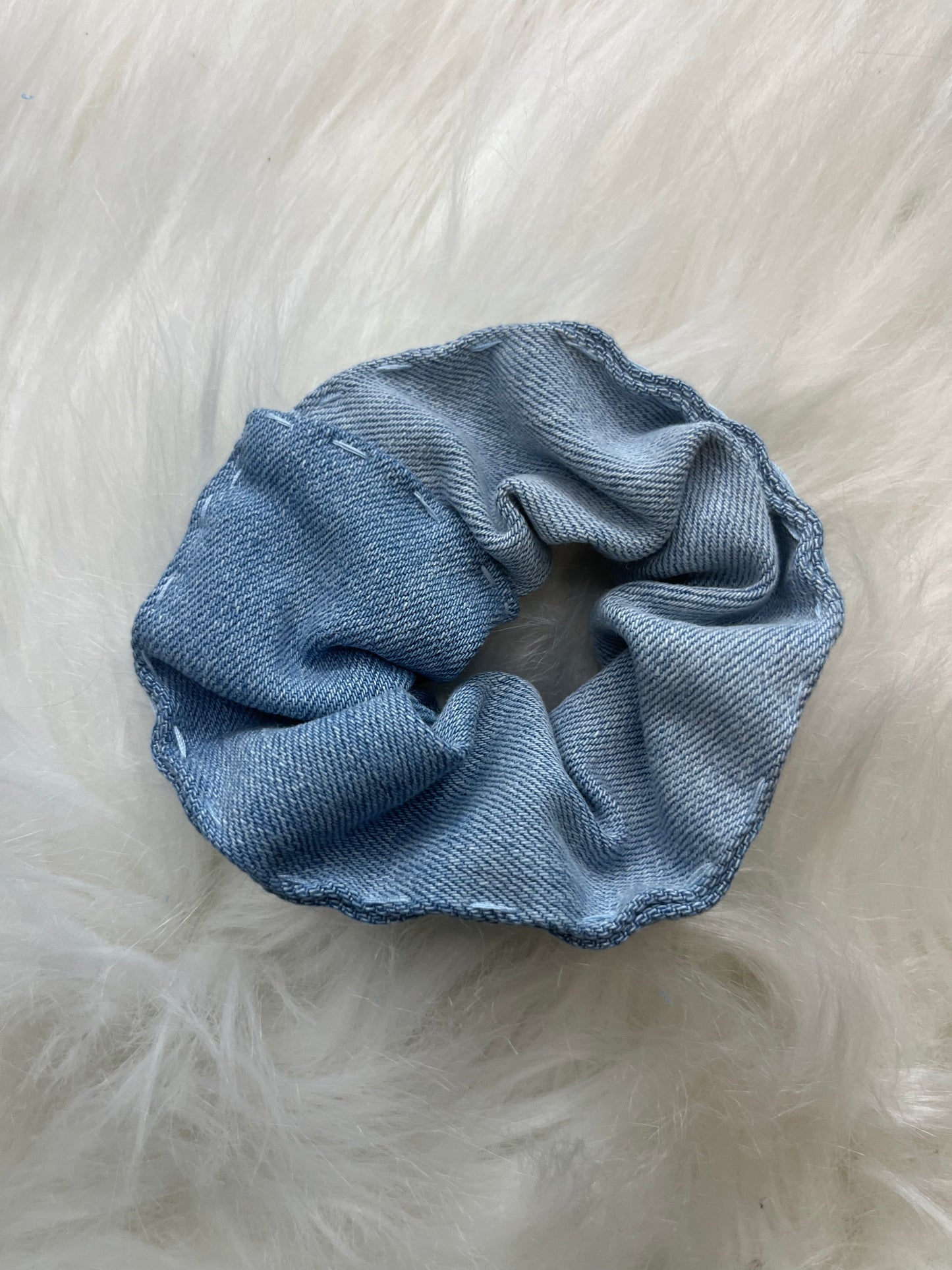 Light Wash Denim Scrunchie