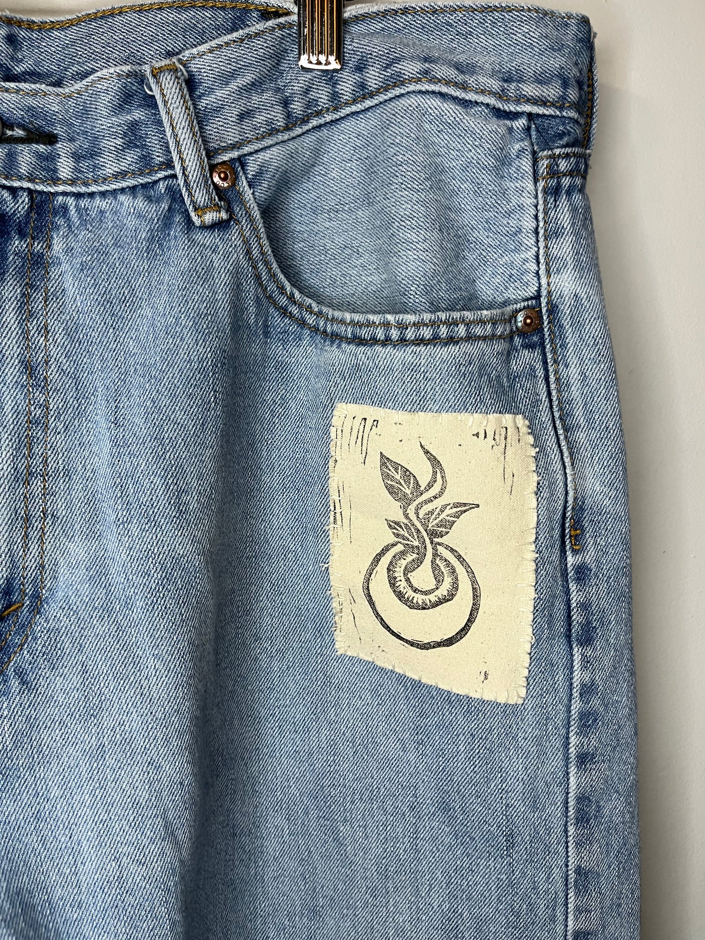 S.E. Cobble Patchwork Levi's Jeans | W: 38