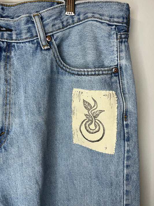 S.E. Cobble Patchwork Levi's Jeans | W: 38