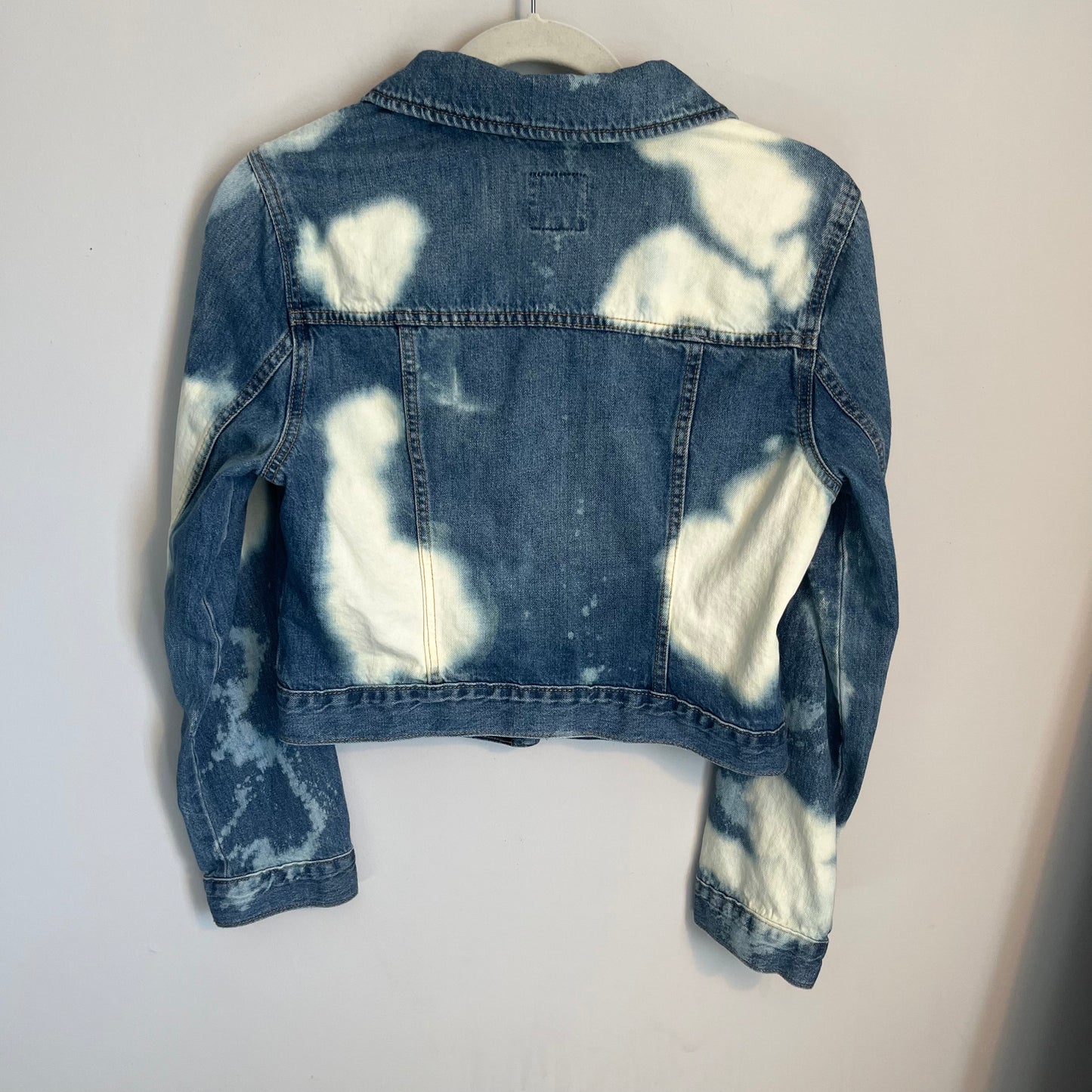 Medium Wash Bleach Dyed Denim Jacket | Women's S