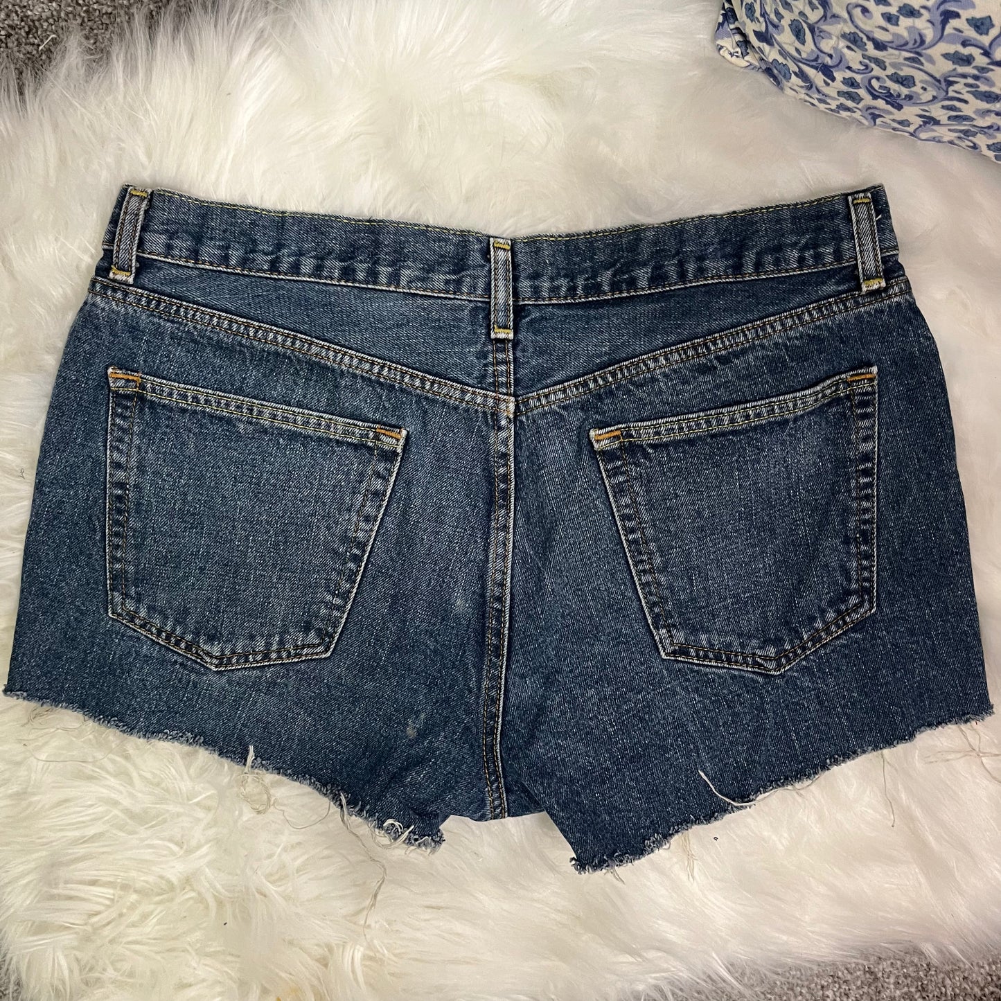 Dark Wash Cut-Out Pockets | Waist 35