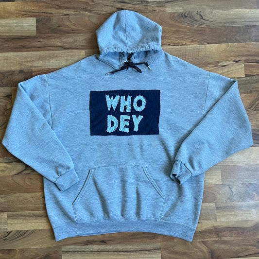 WHO DEY Light Gray Hoodie