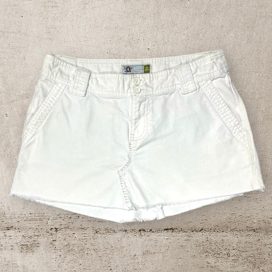 White Khaki Mini Skirt | W: 32