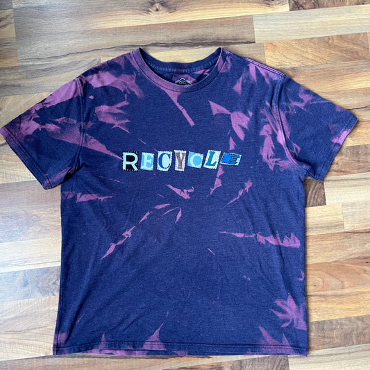 Purple Bleached RECYCLE Ransom Tee | XL