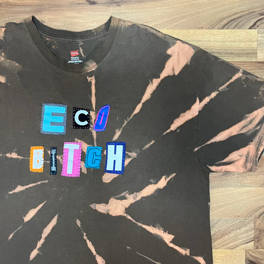 Brown Bleached ECO BITCH Ransom Tee | XL