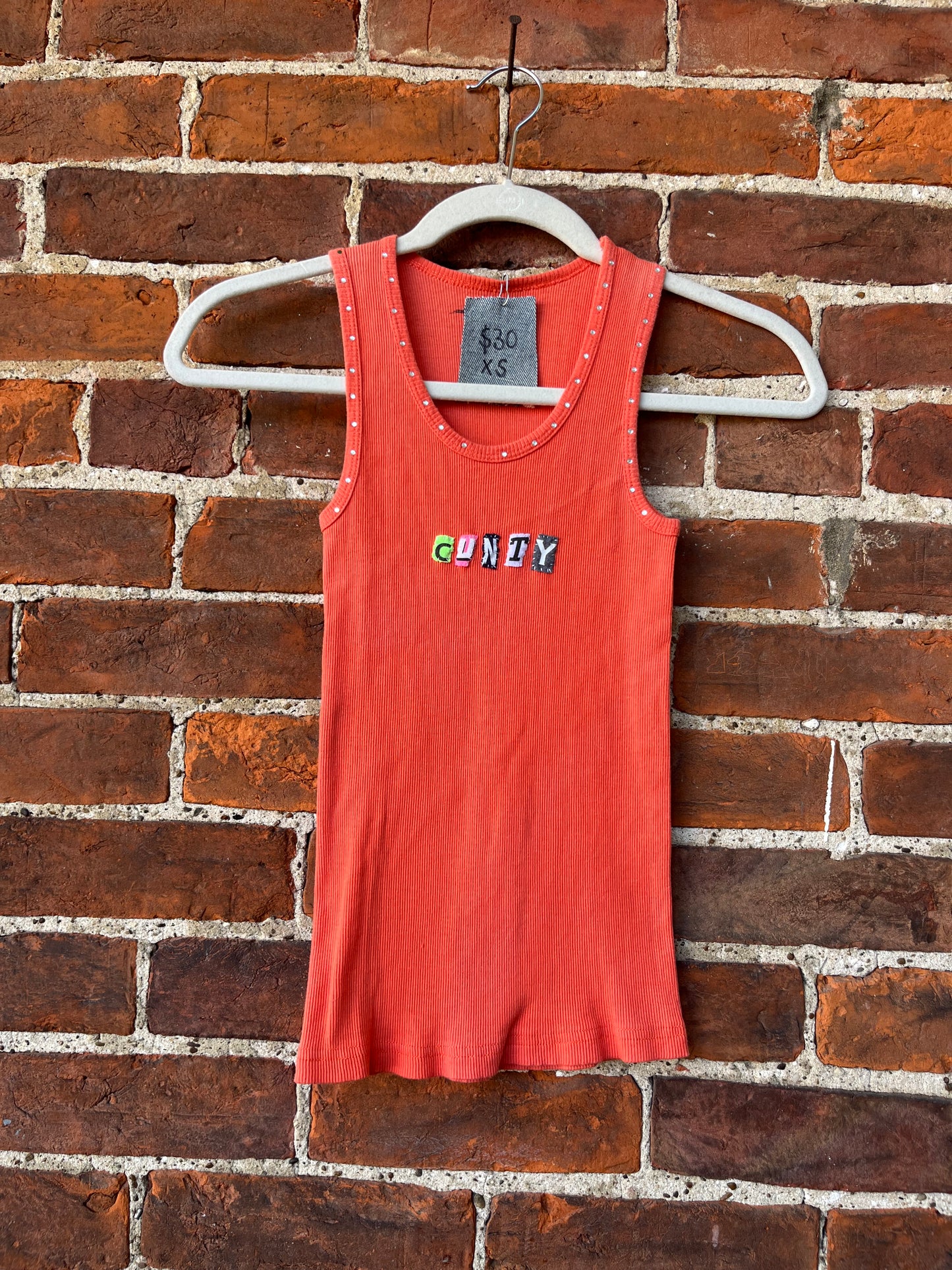 Bedazzled CUNTY Ransom Tank | XS