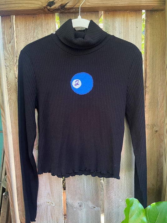 Pool Ball Lightweight Cropped Turtleneck | Women's L
