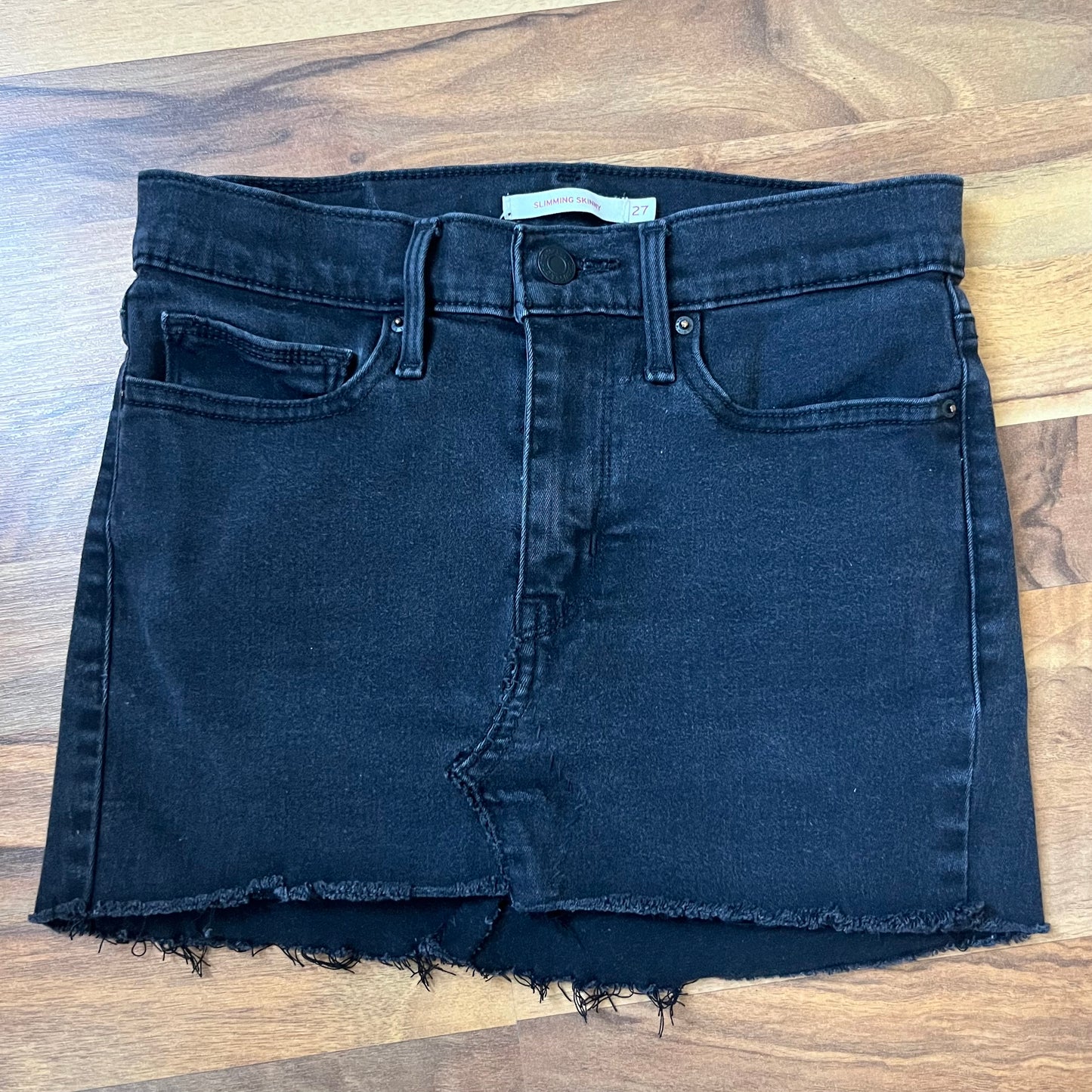 Black Levi's Reworked Mini Skirt | W: 27