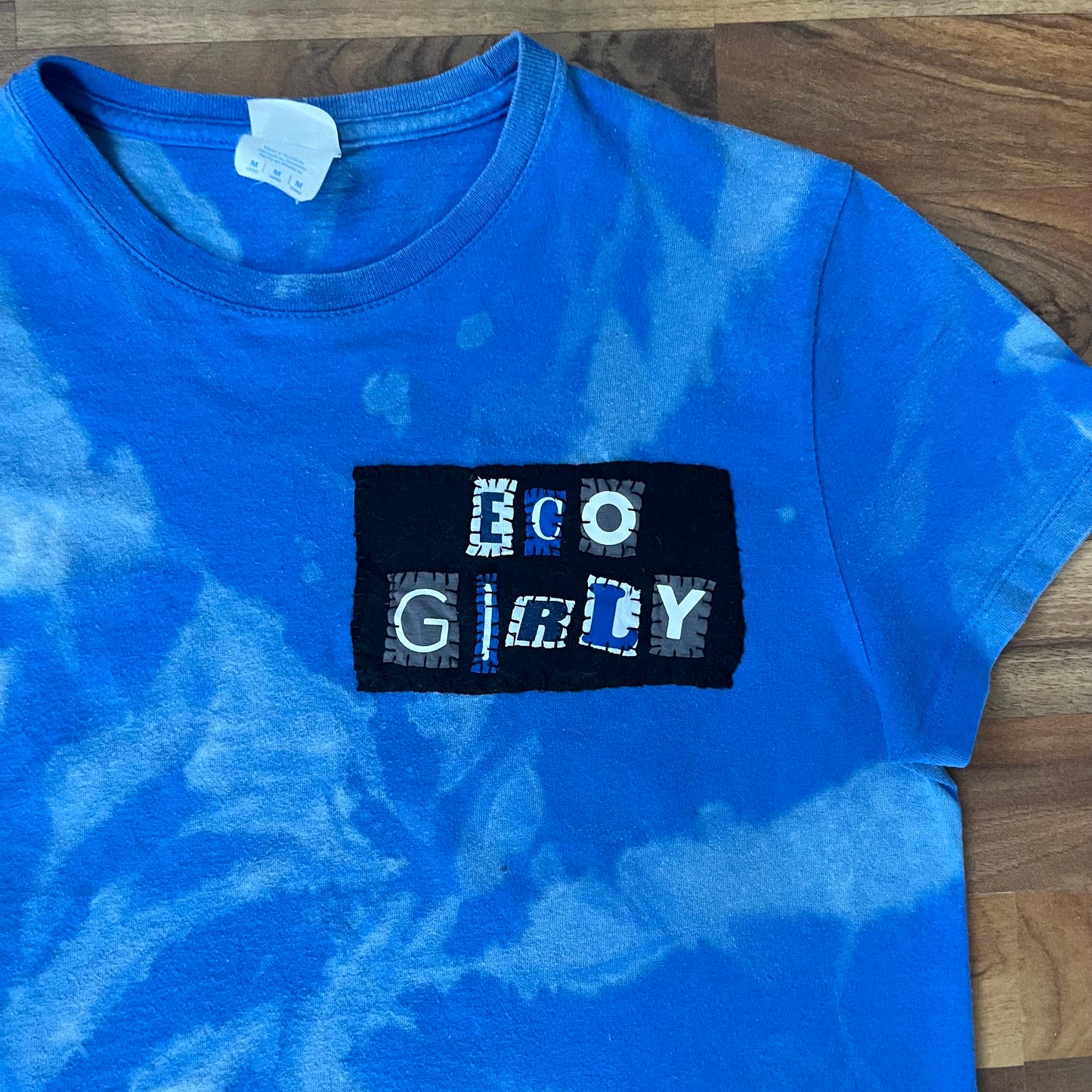 Blue Bleached ECO GIRLY Tee | Women's M