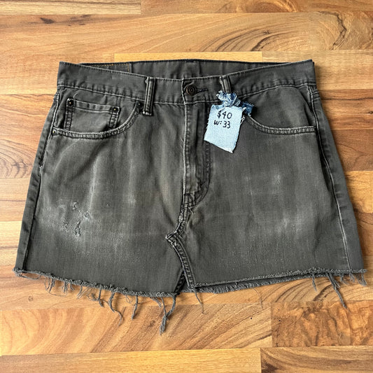 Levi's Green Upcycled Skirt | W: 33