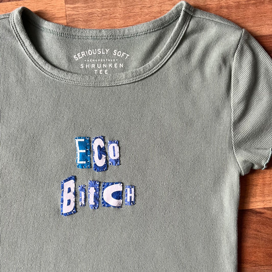 ECO BITCH Light Green Ransom Tee | Women's Small