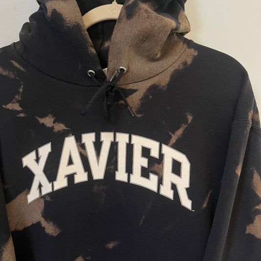 Navy Bleached Xavier Hoodie | XL