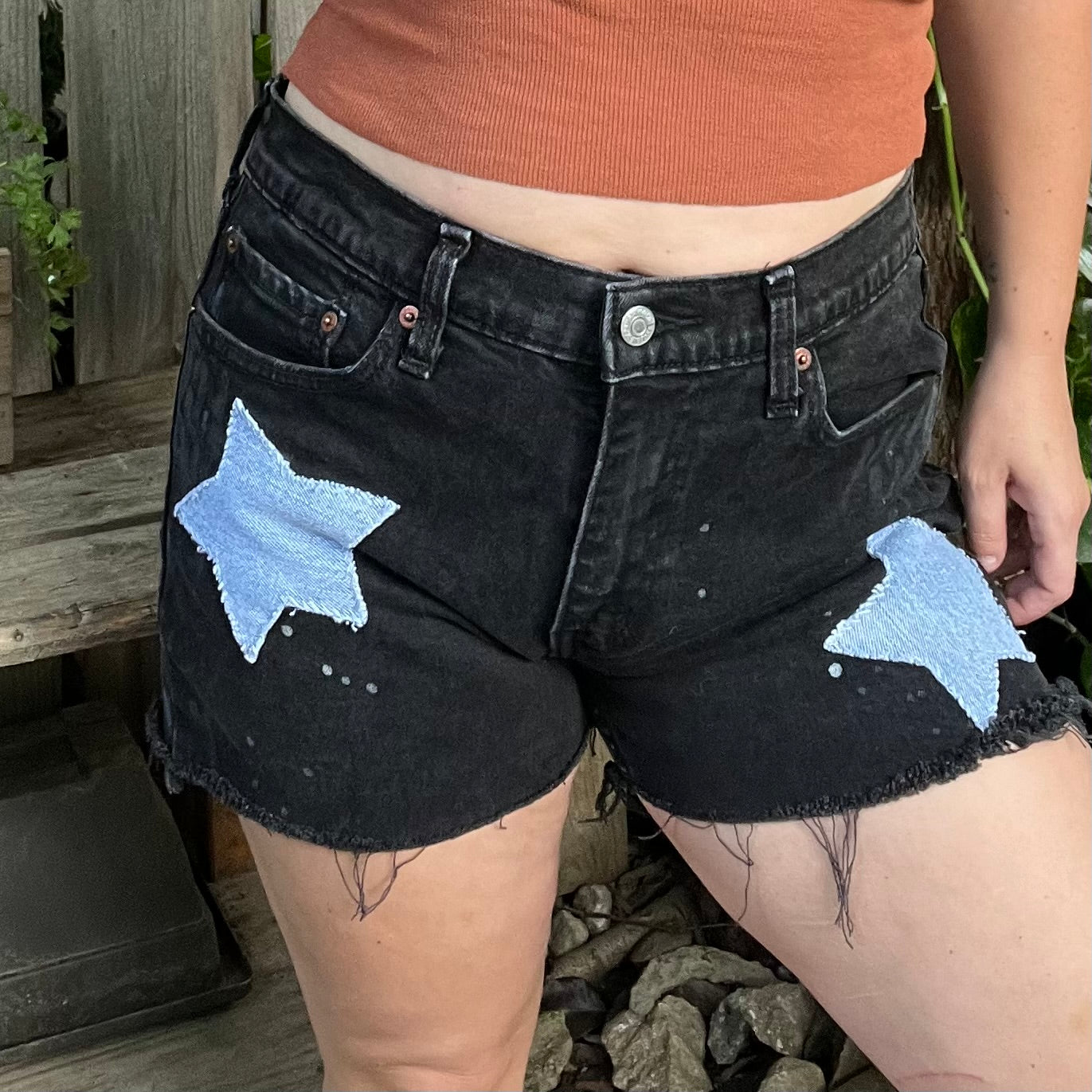 Star Patchwork Levi's Shorts | W: 33