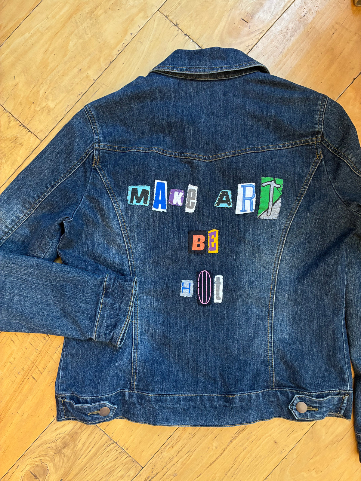 MAKE ART BE HOT Denim Jacket | Women's M